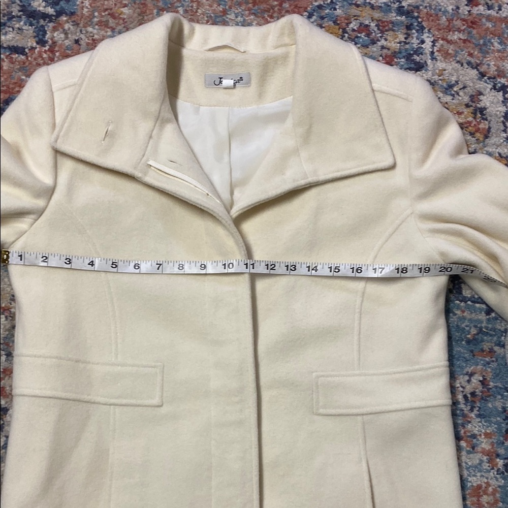 JESSICA Vintage Elegant Wool Blend Cream Women's Coat - Picture 9 of 16